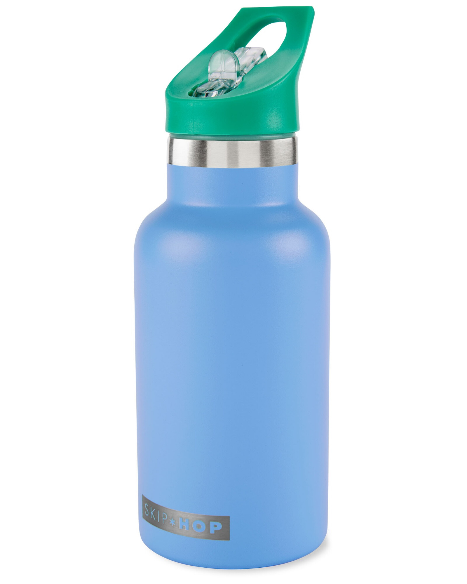 Botella de acero inoxidable con sorbito y stickers, azul Botella de acero inoxidable con sorbito y stickers, azul
