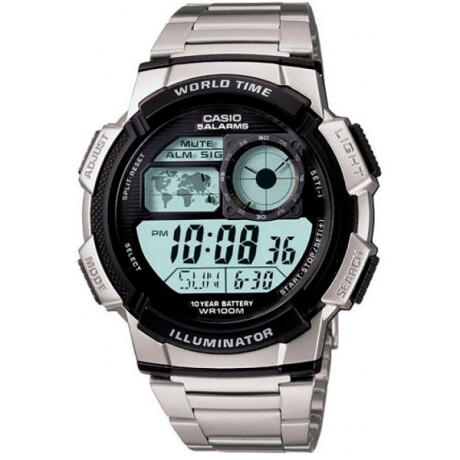 RELOJ CASIO DEPORTIVO DIGITAL ACERO INOXIDABLE PLATEADO 0