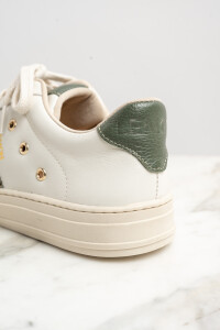 Zapatilla Cuero Verde Ingles