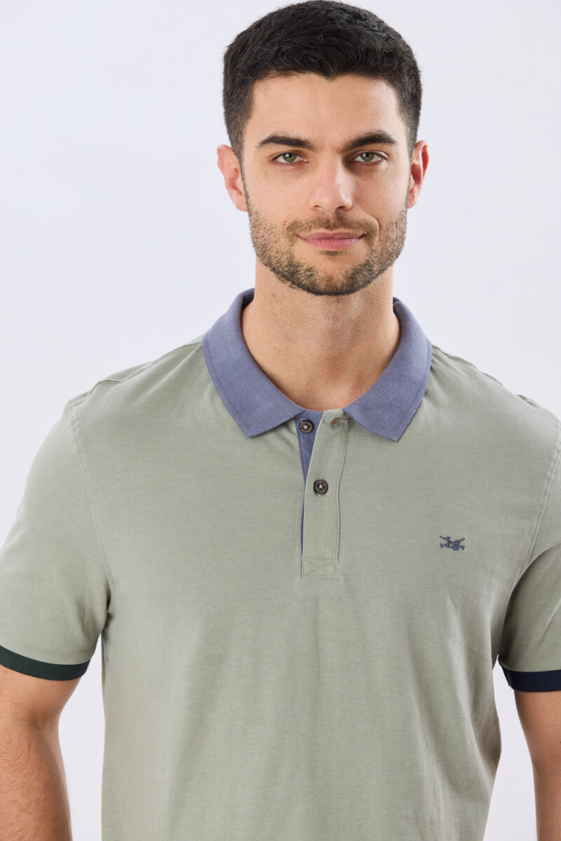 REMERA POLO LISA JERSEY - Pistacho 