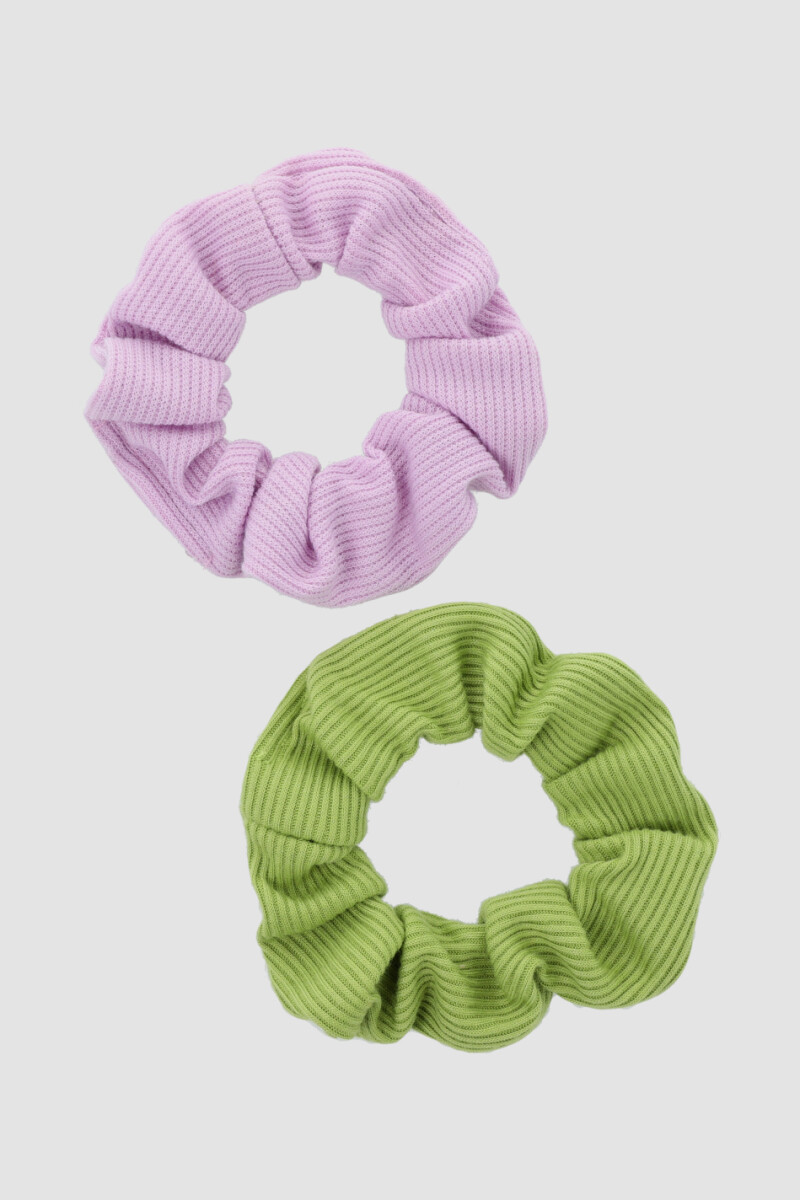 Pack x2 scrunchies textura Variante unica