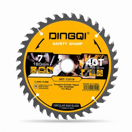 DINGQI HOJA SIERRA CIRCULAR 180 MM x 40 DIENTES Dingqi Hoja Sierra Circular 180 Mm X 40 Dientes