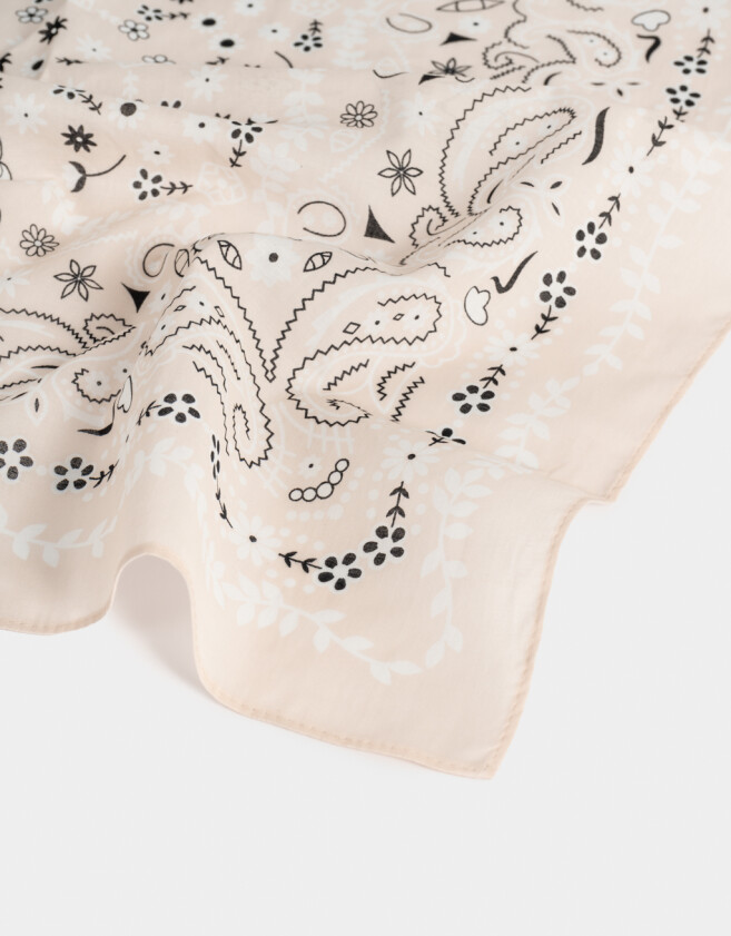 Vinchas Textiles Pañuelo Pañuelo Estampado - Rosa Claro
