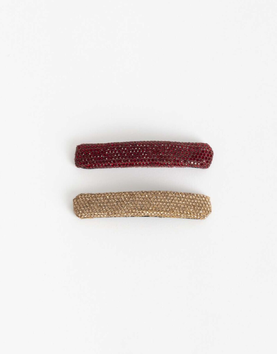 Set De Hebillas Francesas - Combinacion Marmol 