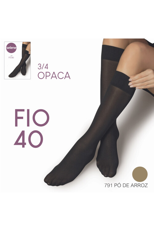 MEDIA 3/4 OPACA FIO 40 PO DE ARROZ
