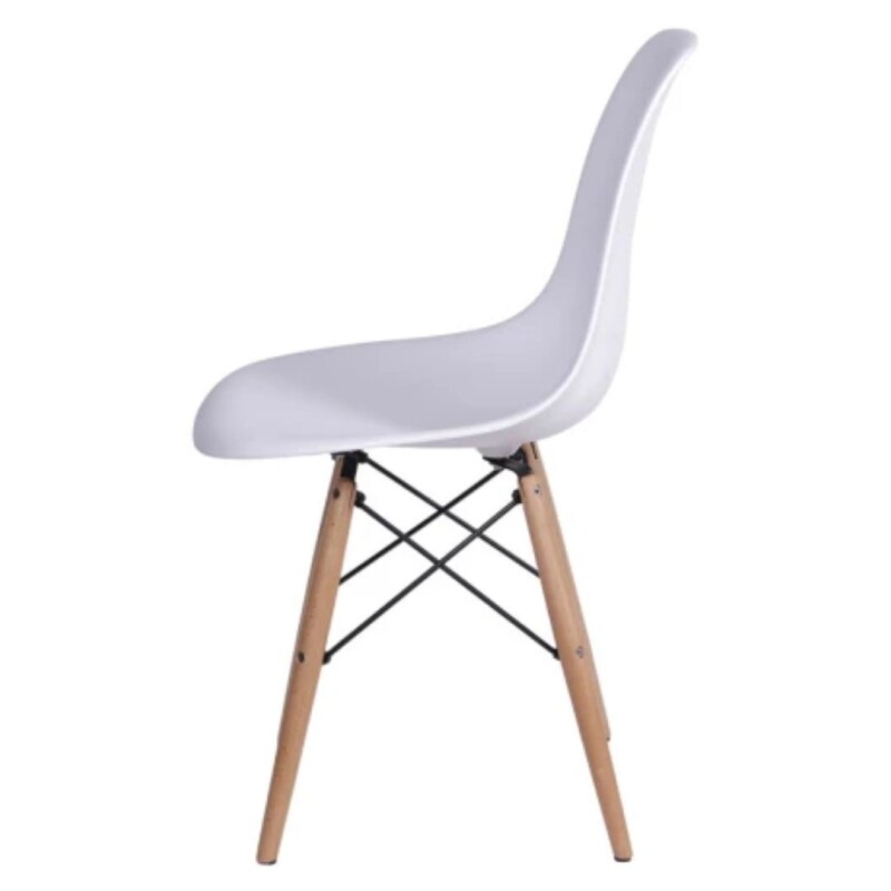Silla Blanca Eames DKR Base de Madera Silla Blanca Eames DKR Base de Madera