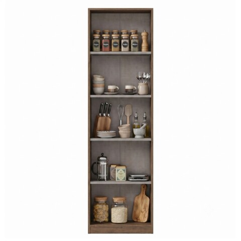 Mueble Multiusos Organizador de 5 Estantes con 2 Puertas - 170x 45,5 x 28,5 cm - Tabaco Mueble Multiusos Organizador de 5 Estantes con 2 Puertas - 170x 45,5 x 28,5 cm - Tabaco