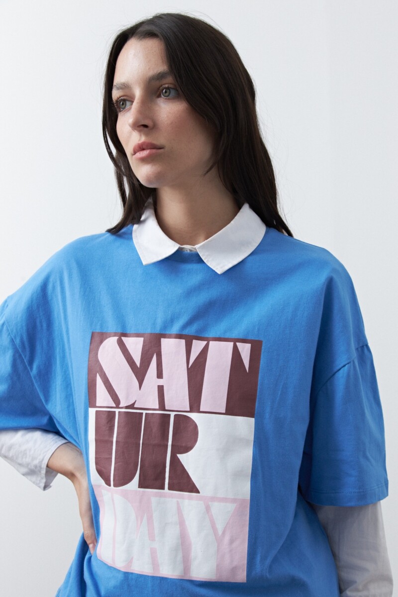 REMERA ERICA PRINTED Azul Regata