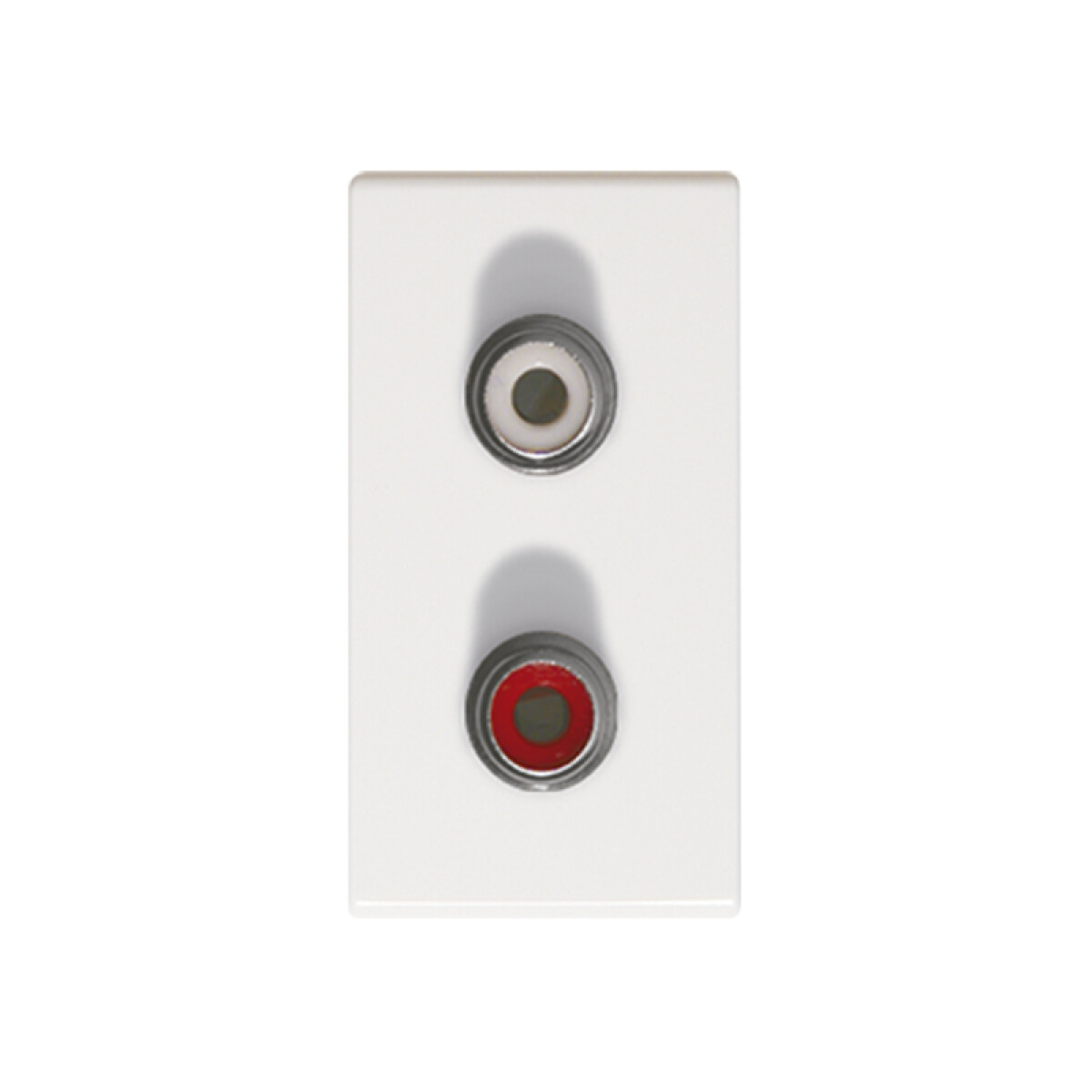 Módulo toma p/audio 2 RCA Presta blanco - C51536 