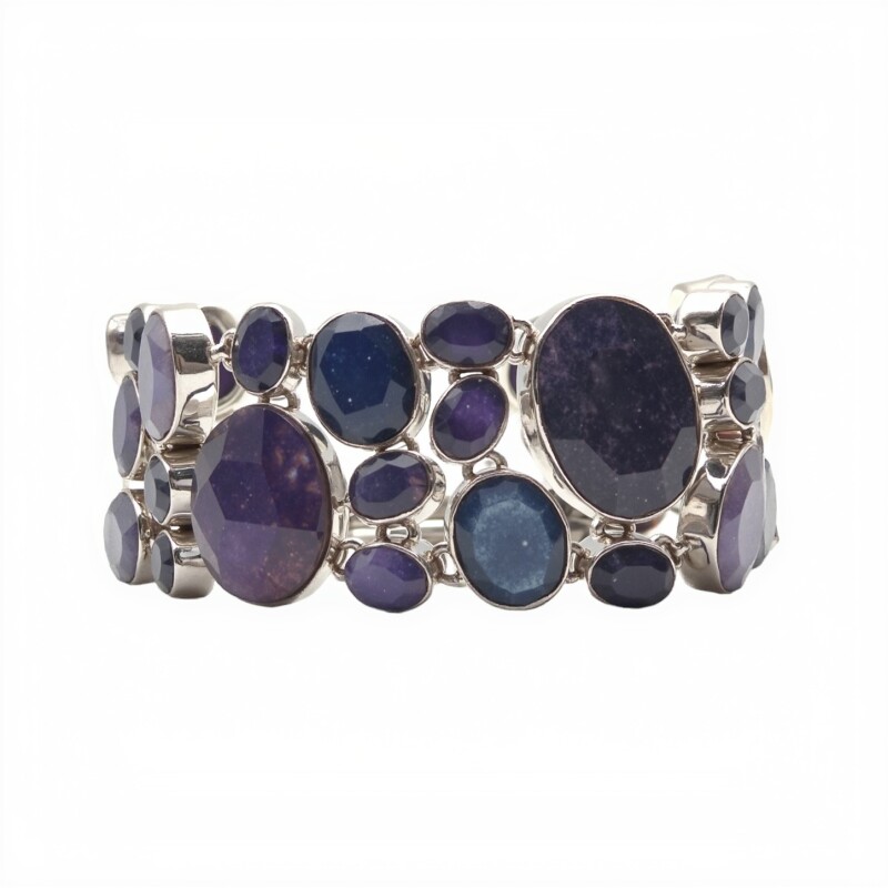 Pulsera Formas-Plata 925-Piedra Lapislázuli-PU3413 conpiedra