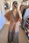Vestido Manu de seda Tonos naranjas