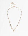 Collares Cortos Strass Collar Corto Multicharms Con Cubic - Dorado
