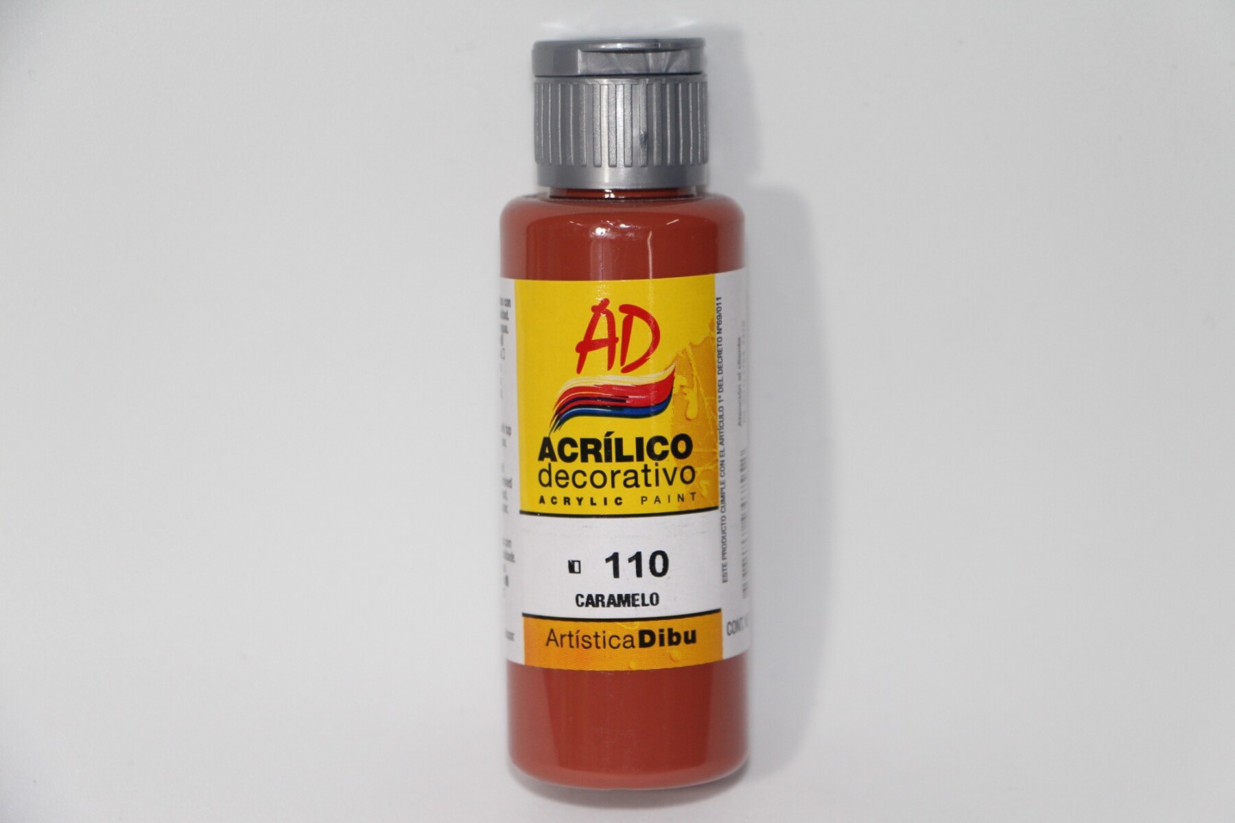 PINTURA ACRILICA ARTISTICA DIBU 60 ML. DIFERENTES COLORES - COLOR CARAMELO 110 