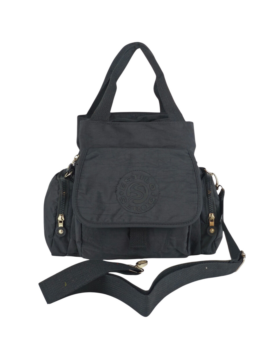 bolso morral doble fuelle - Negro 