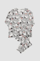Pijama snoopy social club teen Gris melange