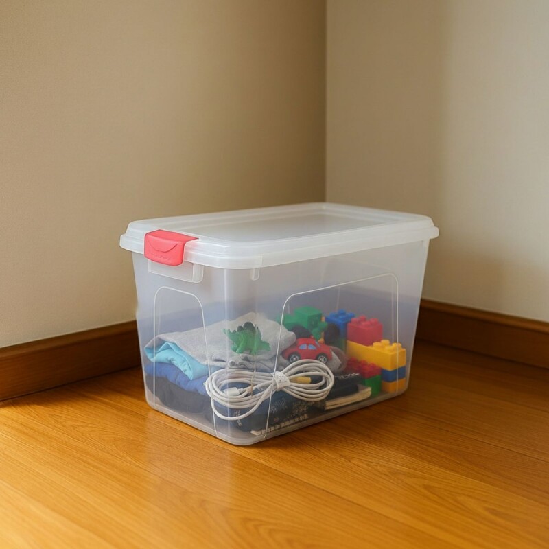 Set x3 Caja organizadora 65 lts TRANSPARENTE