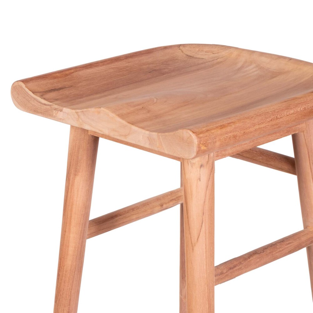 BUTACA BAR EXTERIOR MADERA NATURAL-BEIGE PALMA