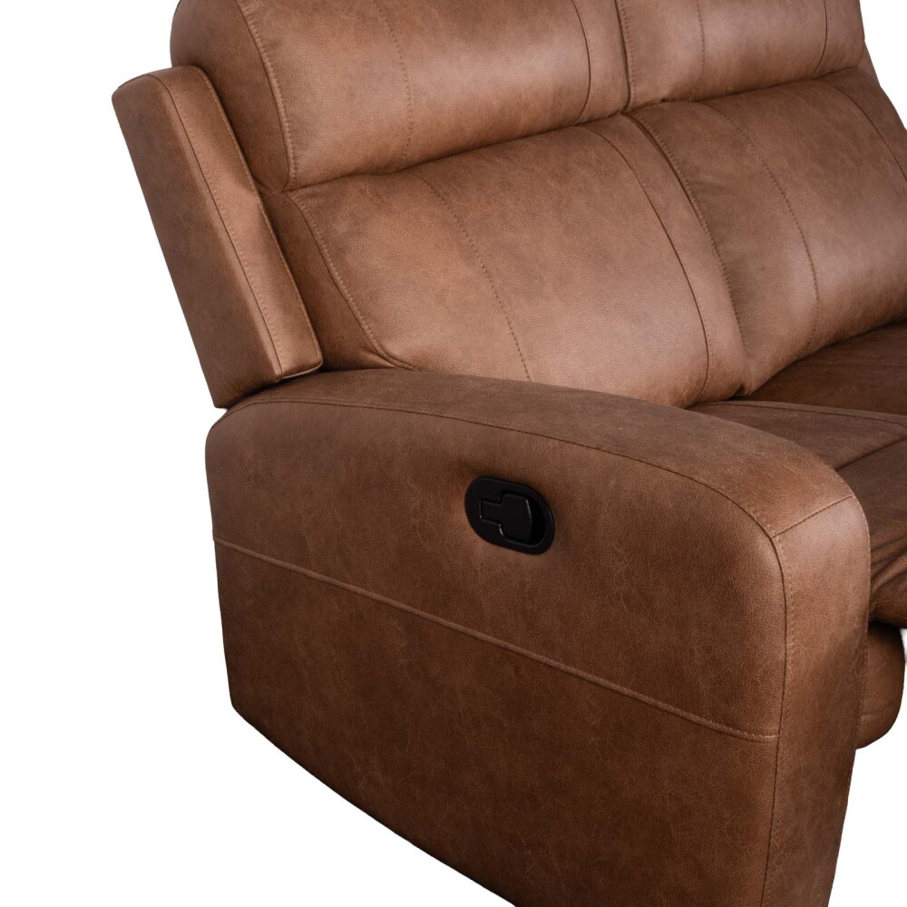 RECLINER MANUAL 2 CUERPOS TELA MARRON HAMILTON CAMEL