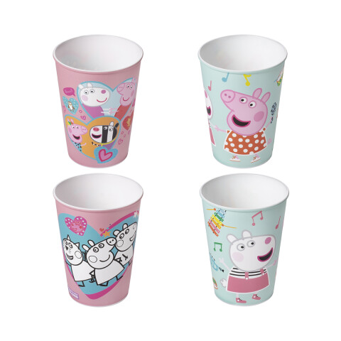Vaso Plástico 320 ml Peppa Pig Diseños Surtidos U