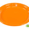 Plato Biodegradable 17cm x10Un Naranja