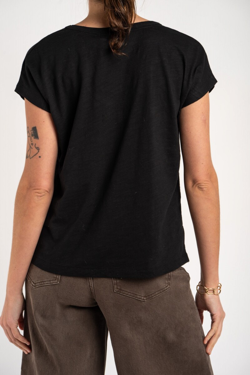 Remera Algodón Flame Negro