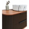 Mueble de baño Suspendido Alice Negro 100cm con Bacha de Loza Mueble De Baño Suspendido Alice Negro 100cm Con Bacha De Loza