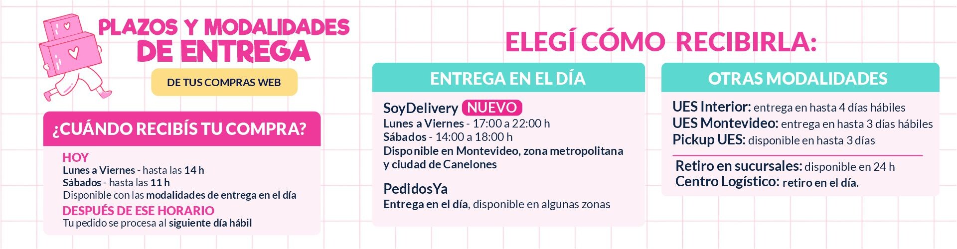 Plazos y modalidades de entrega