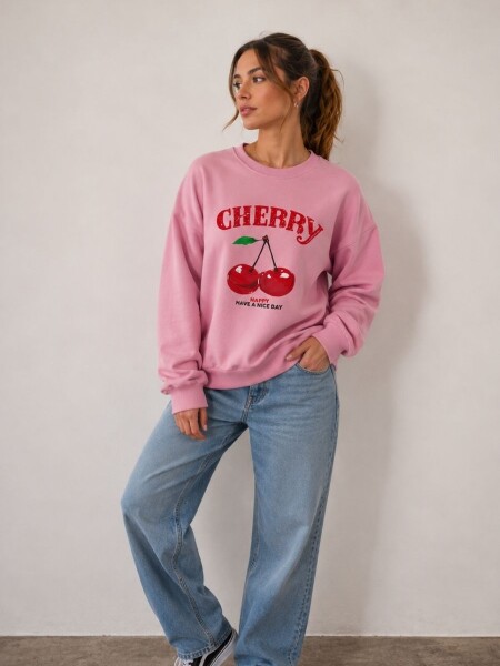 BUZO SLOWLY MGF35 CHERRY ROSA