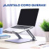 Soporte Base Alzador Acero Regulable Para Macbook Notebook Color Gris