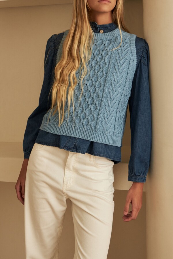 Chaleco Aranés Celeste