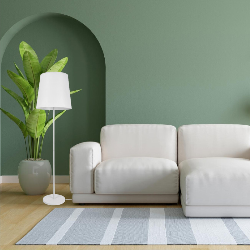 ARTEFACTO DECORATIVO DE PIE SIRA BLANCO Luminaria de Pie Sira Blanco