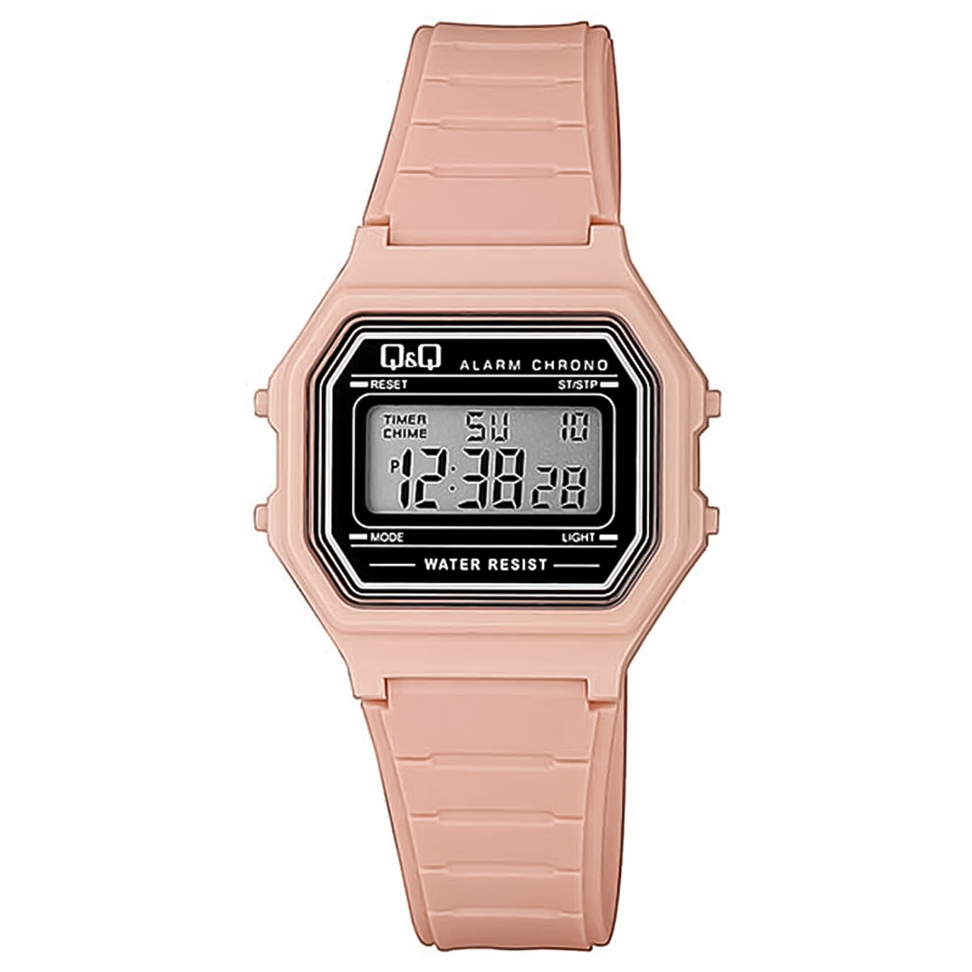 Reloj Q Q Classic Digital Unisex Resistente Al Agua Rosado El Rey del entretenimiento