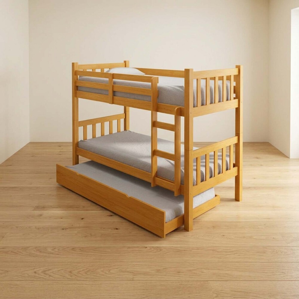 TRICAMA CUCHETA 1 PLAZA MDF-Y-PINO MARRON B102