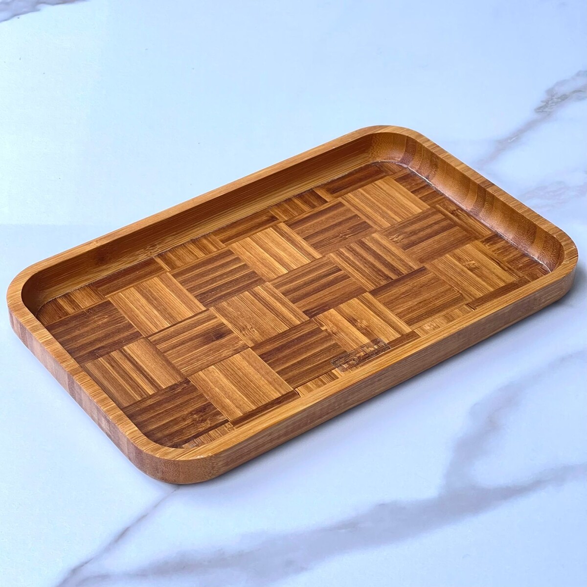 Bandeja Rectangular Bambu Largo 27cm x Ancho 18cm x Alto 2cm 