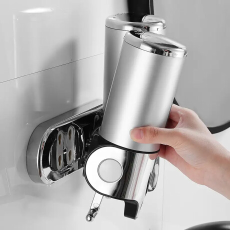 Set de dispensador doble para liquidos con tapa hermética Transparente