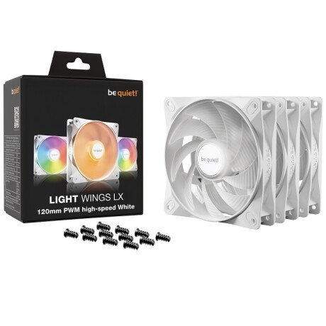 Fan Be Quiet! Light Wings LX 120MM Pwm Hs X 3 Blanco 001