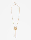Collares Cortos Metal Collar Corto Flor Dorada - Dorado