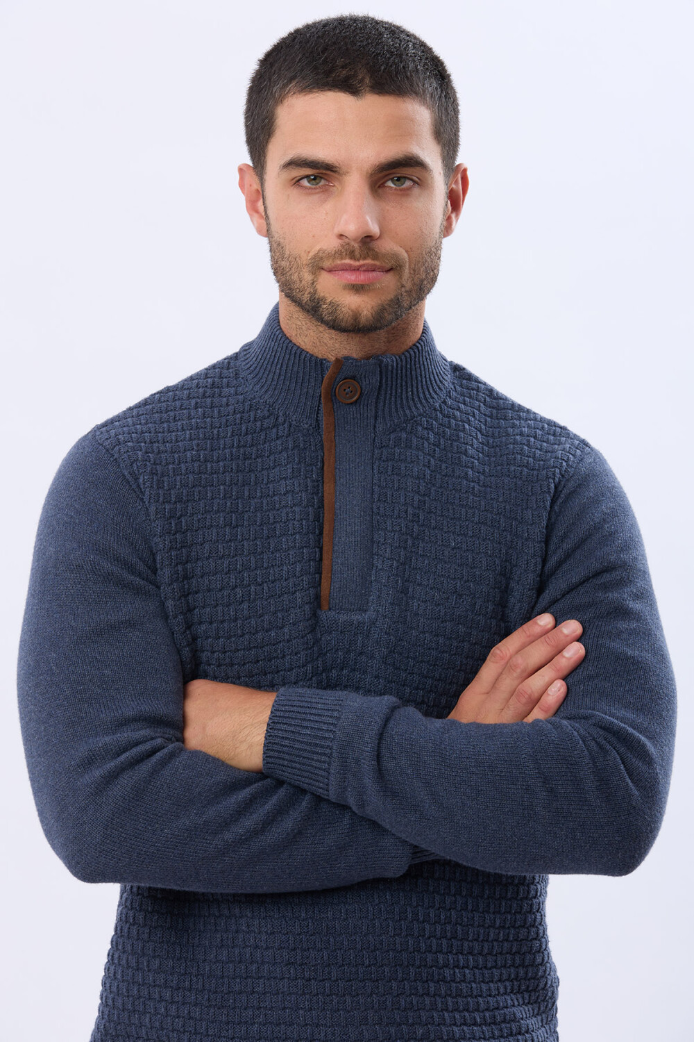 BUZO TEJIDO TEXTURADO Piedra