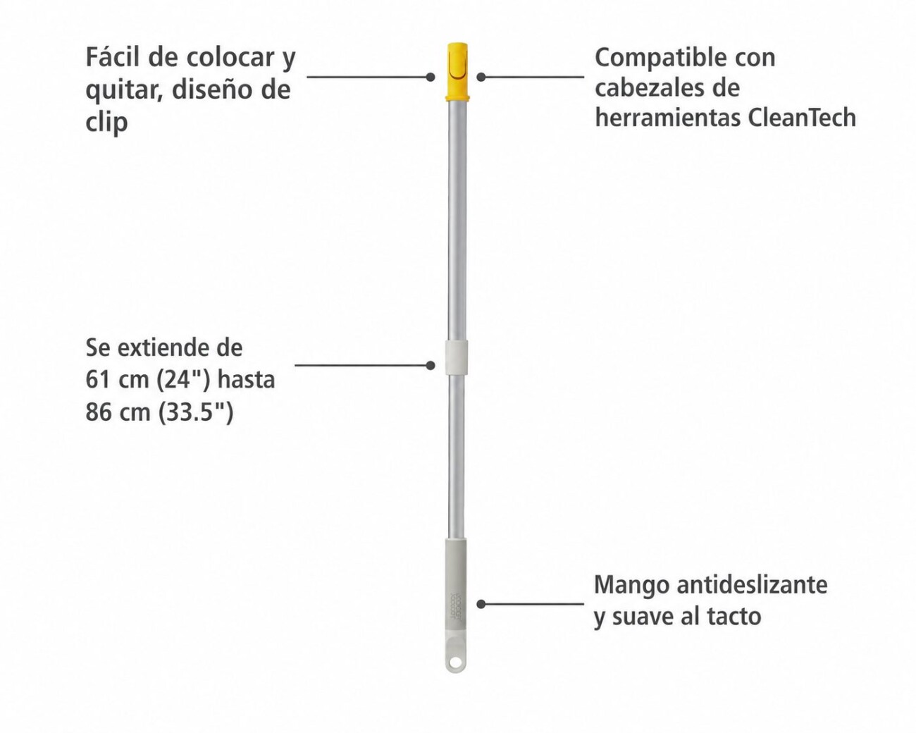 Mango Telescópico Extensible Joseph Joseph CleanTech™ - Preventa Mango Telescópico Extensible Joseph Joseph CleanTech™ - Preventa