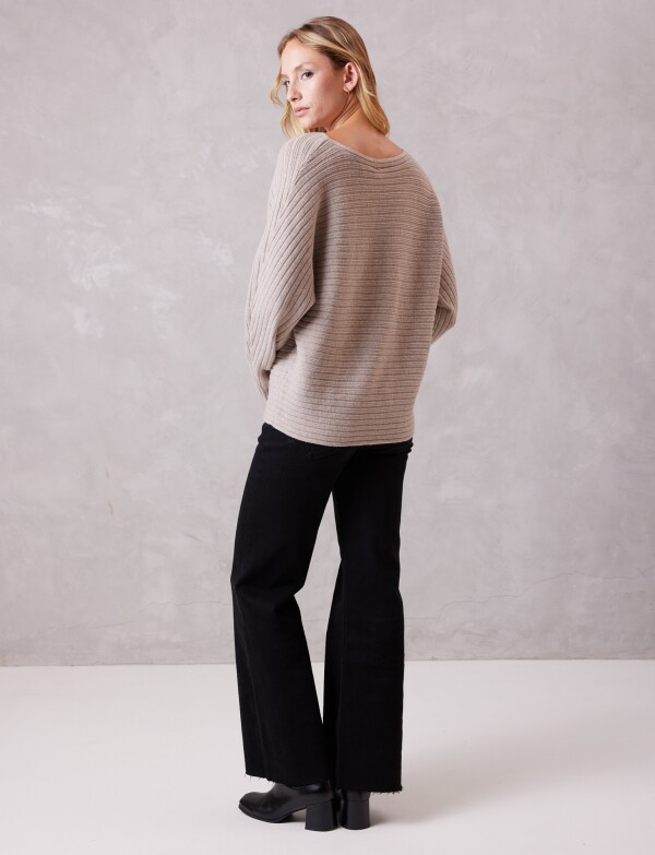 Buzo Ribs Dolman BEIGE