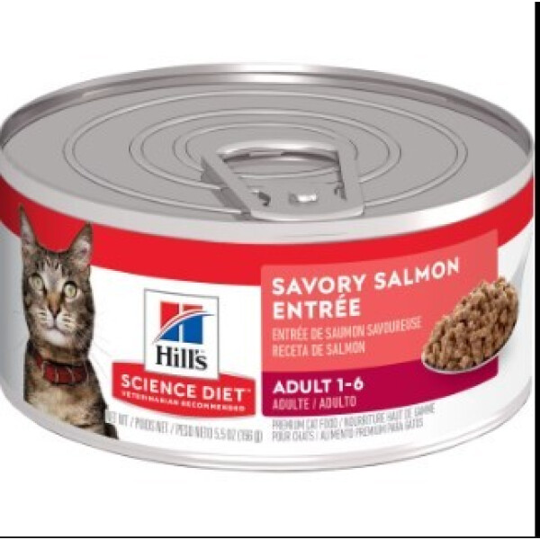 HILLS FELINE ADULT 1-6 SAV SALMON ENT 156 GR HILLS FELINE ADULT 1-6 SAV SALMON ENT 156 GR