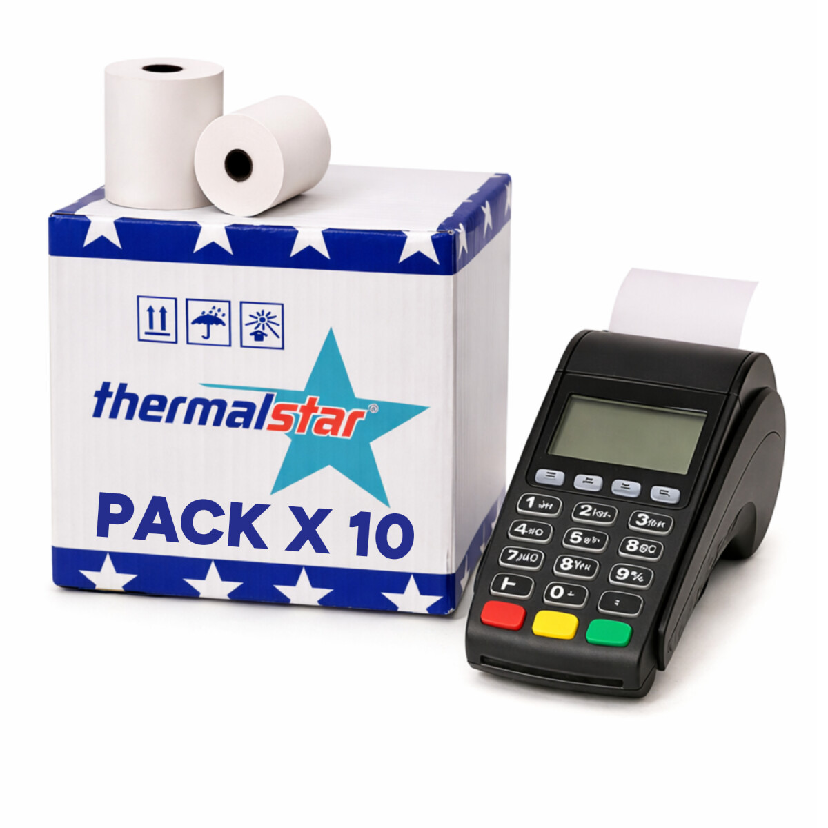 Rollo De Papel Térmico Para POS Impresora 57x40 mm Pack X10 - Blanco 1 