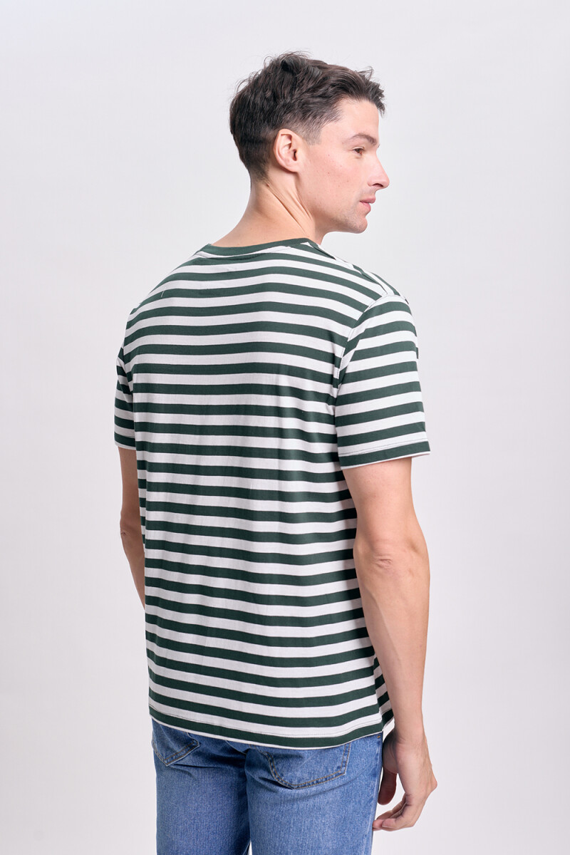 Remera rayas Verde