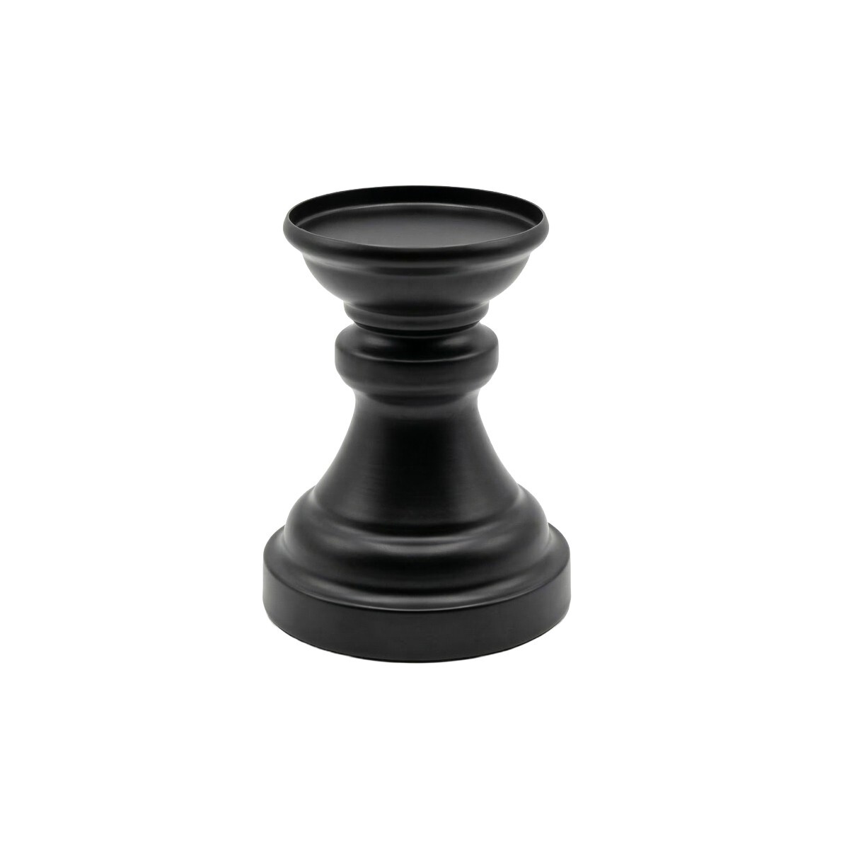 PORTA VELA METAL NEGRA 11X17CM 