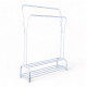 Perchero Organizador Metal Doble Con Zapatera Doble Blanco
