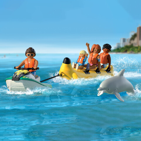 Moto Acuática con Bote de Pasea y Delfín Playmobil 22 Piezas U
