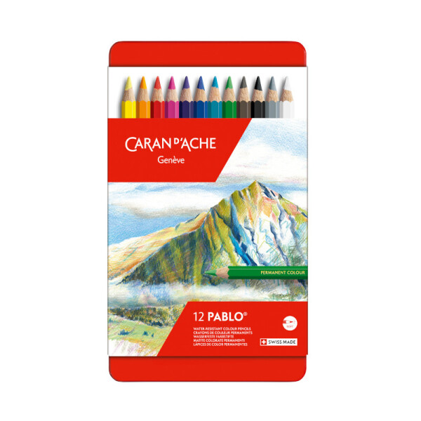 Lápices de colores permanentes Caran d'Ache Pablo Artist ·Lata· Única