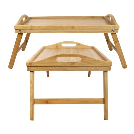 Bandeja Mesa de Desayuno Plegable con Asas en Bamboo Natural