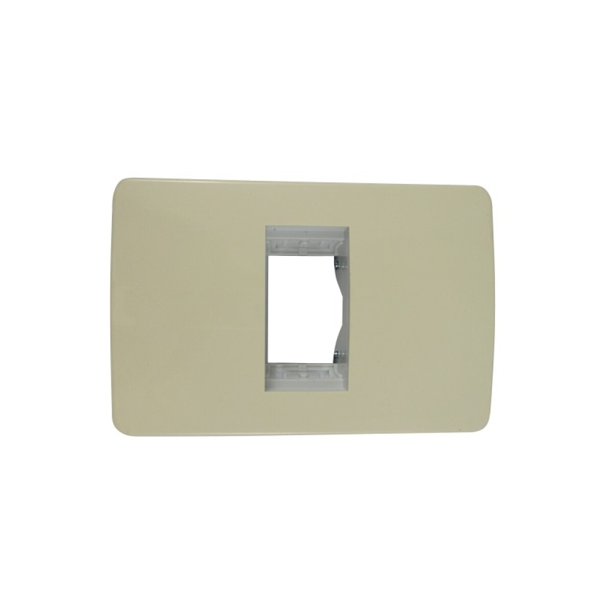 PLACA CON BASTIDOR 1 MODULO MARFIL SLIM 