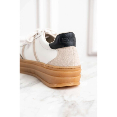 Zapatilla Combinada Cuero Nácar